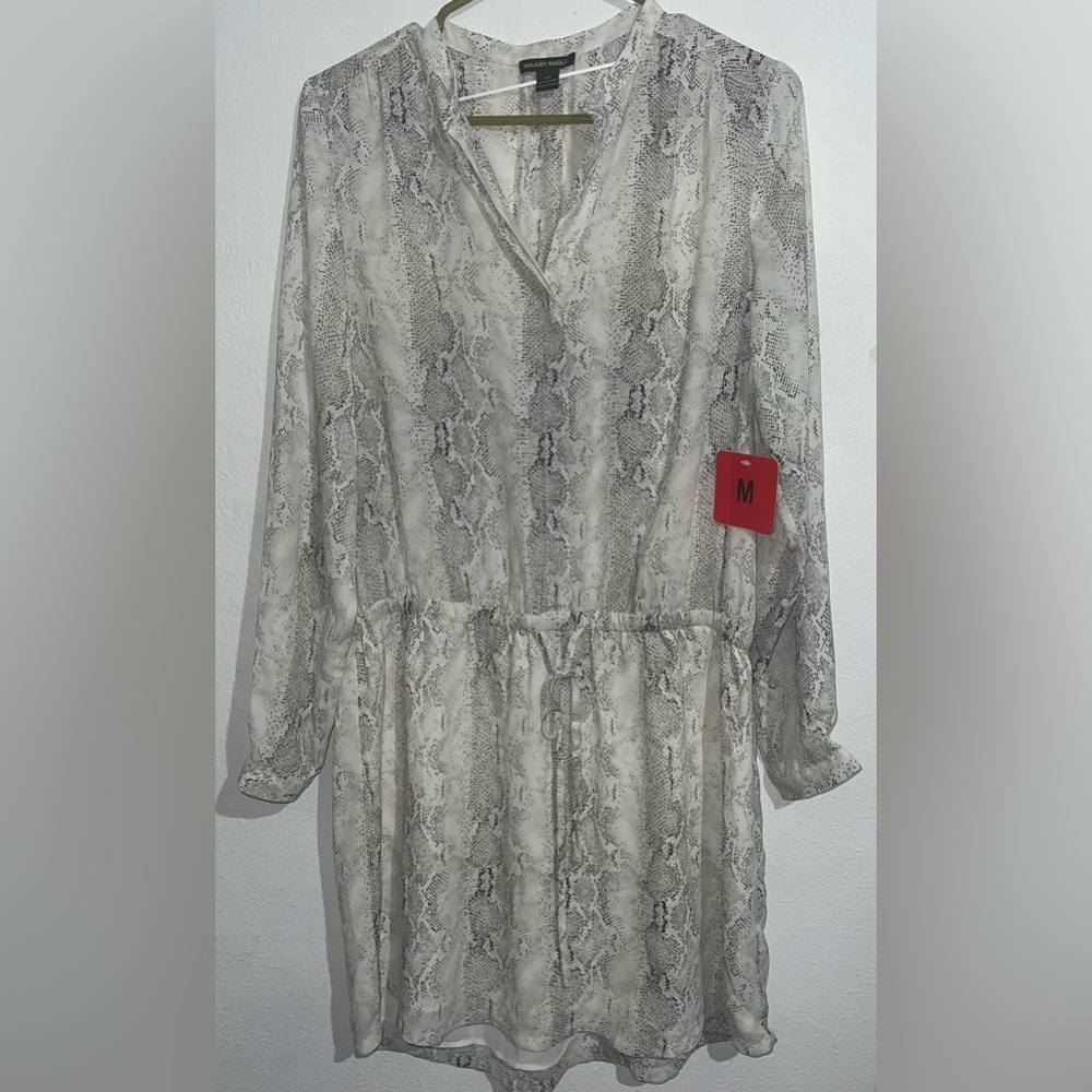 Hilary Radley Gray Long Sleeve Dress